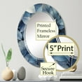 thumbnail image 3 of DESIGN ART Designart "Teal Grey Leafs Harmony" Floral Modern Wall Mirror 20in.x30in., 3 of 4