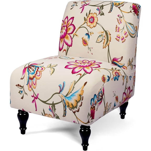 Armless Accent Slipper Chair Cover Slipcover,Slipper Chair Without Arms Fabric Stretch Spandex Removable for Armless Chair Furniture Protector Covers for Living Dining Room