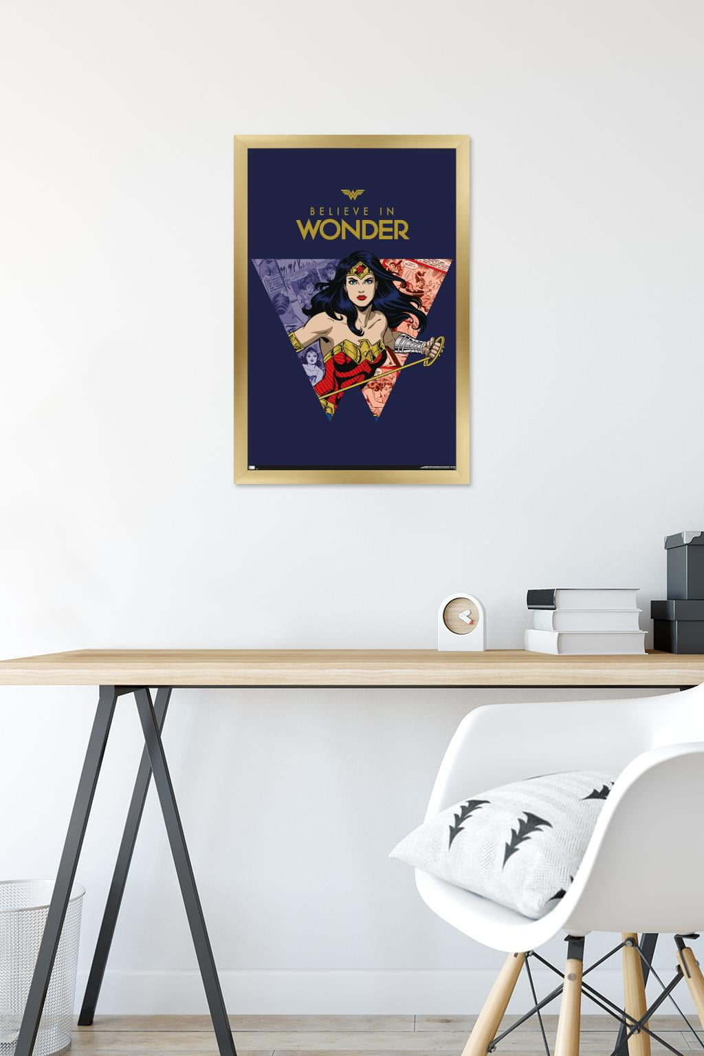 Wonder Woman - Believe in Wonder Wall Poster, 14.725" x 22.375", Framed