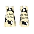 thumbnail image 3 of Bixox Panda Doing Yoga Print Women's Sleeveless A-Line Dress with Pockets, Casual Knee-Length Tank Dress for Summer-XX-Large, 3 of 7