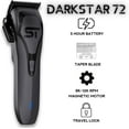 thumbnail image 3 of Supreme Trimmer Darkstar 72 Clipper with Magnetic Vector Motor | 180 Min Run Time, 9000 RPM Barber Hair Clipper | Low Noise, Professional Clipper DLC Blades | STC72, 3 of 10