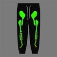 thumbnail image 2 of WAYUTE Halloween Boys Glow In The Dark Skeleton Jogger Pants Elastic Waist Drawstring Joggers Sweatpants Kids Sports Trousers Casual Dailywear,Black,Size 6 Y-7 Y, 2 of 3