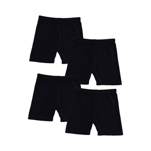 YOUYEDIAN 4 Pack Girls Biker Shorts Under Dress Dance Cartwheel Shorts for Toddler Kids Summer Clothes Multicolor (Black, 15-16 Years)