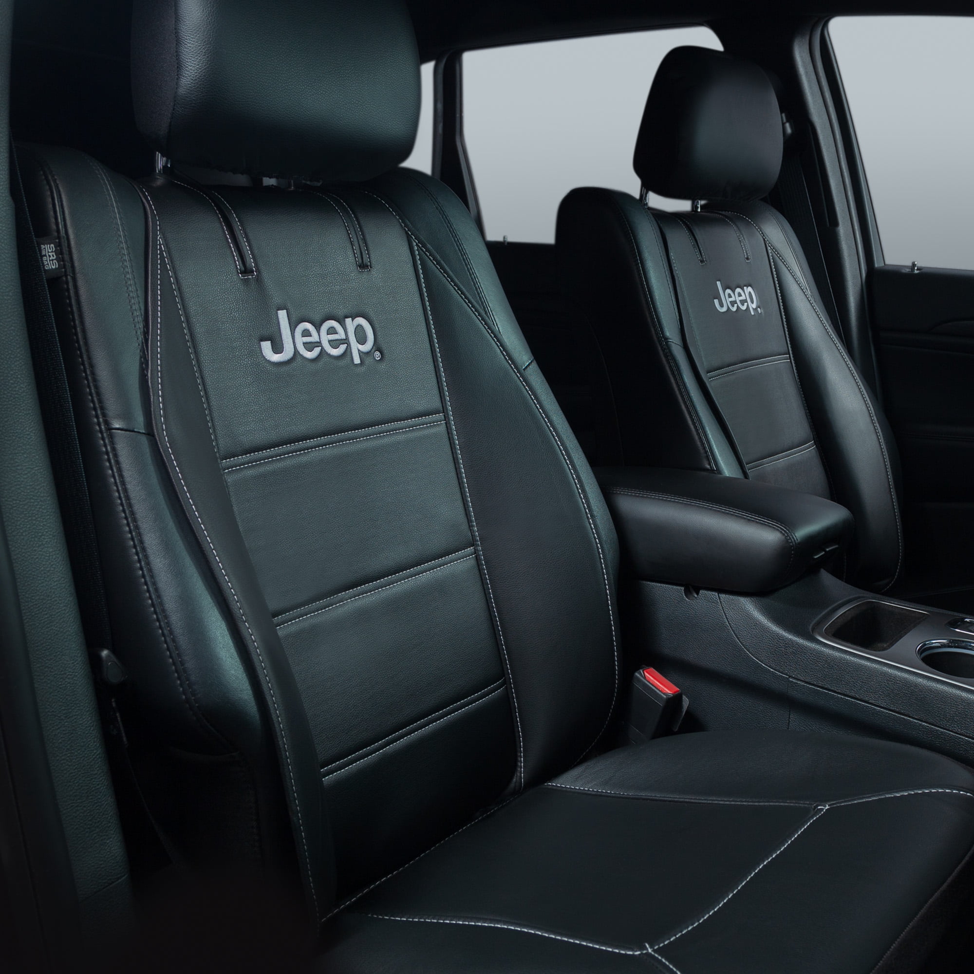 Plasticolor Jeep Deluxe Black Vinyl Universal Fit Automotive Seat Cover, 1 Pack