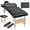 Black, variant on vidaXL Massage Table and Stool Set Beauty Couch Therapy Bed 2 Zones Thick