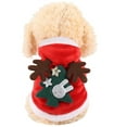 thumbnail image 7 of HQREA Puppy Dog Christmas Costume Outfit Pet Hooded Jacket Small Medium Dogs Clothing for Holiday, 7 of 7