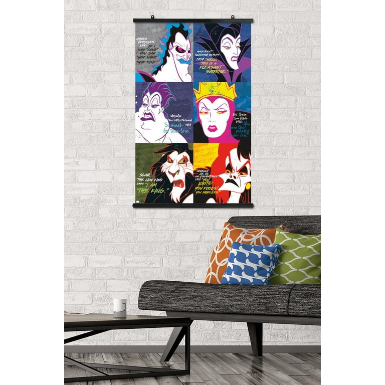 Disney Villains - Grid Wall Poster, 22.375
