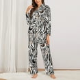 thumbnail image 2 of Sikiie Leopard And Zebra Women's Long-Sleeve Shirt and Full-Length Bottom Pajama Set (s-xxl)-XX-Large, 2 of 7