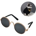 thumbnail image 1 of Lunettes de Soleil de Chat de Chien d'Animal Familier, Lunettes de Soleil de Prince de Princesse en Métal Rétro Classique, Jouets d'Accessoires de Photo, Chien Professeur de Chat Célibataire Cosplay Verres pour Petit Chien Ca (Noir), 1 of 6