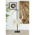 thumbnail image 2 of 10" x 20" White Teak Wood Handmade Tribal Necklace Sculpture with Stand, by DecMode, 2 of 9