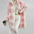 thumbnail image 4 of New Plus Size Plaid Jackets for Womens 2024 Autumn and Winter Straight Cardigan Button Pocket Coat, 4 of 6