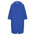 thumbnail image 4 of Blue Big and Tall Jacket Packable Waterproof Plain Rain Coat Windproof Long Sleeve Men Coat, 4 of 8
