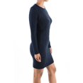 thumbnail image 2 of Yemak Women's Long Sleeve Knitted Feminine Cable Knit Sweater Dress Coral Pink-L-BD, 2 of 4