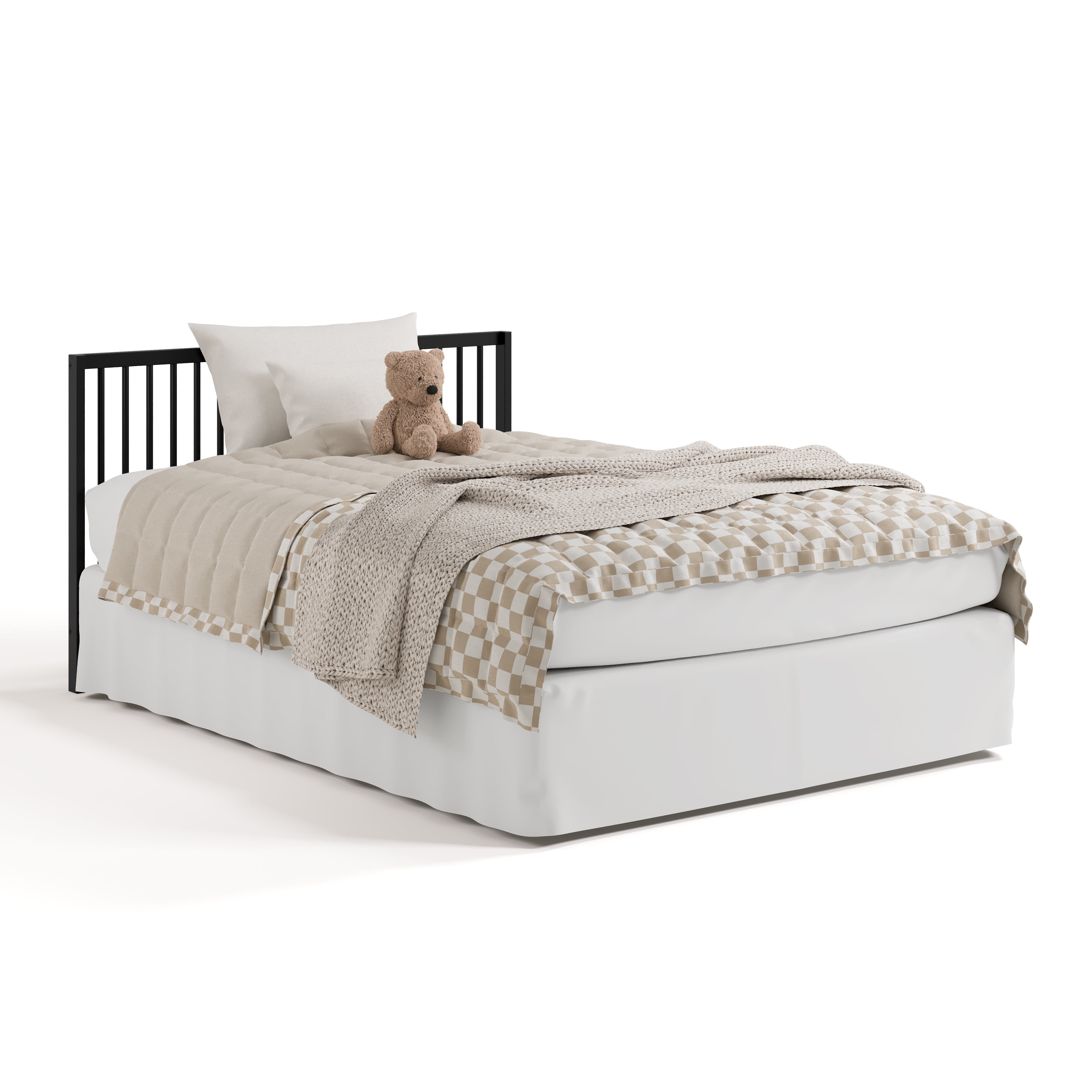 Graco Teddi 5-in-1 Convertible Baby Crib and Changer with Drawer, Black