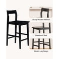 thumbnail image 4 of Joyyskill Wood Bar Stools Set of 4, Counter Height Barstools Armless Farmhouse Wooden Bar Dining Chairs with Solid Wood Legs, Black, 4 of 5