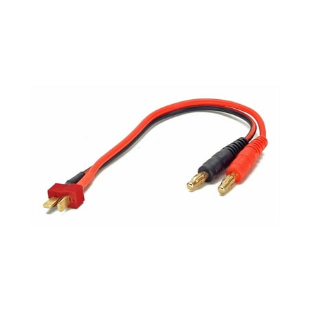 Battery Charger Charging Cable: Deans Ultra (T-Plug) Male to 4mm Bullet Banana (Wires Cables Leads Plugs LiPo LiHV LiFe LiIon NiMH NiCd Pb Battery (Best Dual Lipo Charger 2019)