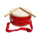 thumbnail image 2 of Tambor de cintura, instrumentos de percusión de tambores chinos con baquetas, duradero, Material de música rítmica de aprendizaje temprano para niños, tambor de cintura redonda Hugo Tambor de cintura, 2 of 10