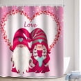 thumbnail image 3 of Twfbrm Valentines Shower Curtain, Valentines Day Shower Curtain for Bathroom, Valentine Gnomes Couples and Love Hearts Pink Waterproof Fabric Bath Curtain with Hooks for Home Decor, 3 of 7