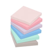 Post-it Recycled Super Sticky Notes, 3 in x 3 in, Wanderlust Pastels , 6 Pads