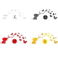 thumbnail image 2 of MORESEC under $5 4Pcs Frameless DIY Wall Clock,Mirror Sticker Mute Clock for Home and Office Decor, Removable Elephant Butterfly Design, Silent Ticking Wall Clock, Easy to Apply Decorative Clock, 2 of 8