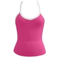 thumbnail image 4 of Women's Tanks Summer V-Neck Racerback Yoga Gym Tank Tops for Women Breathable Performance Workout Top Hot Pink XL, 4 of 4