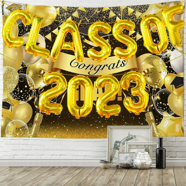 Class of 2023 Graduation Backdrops with 2023 Balloons Congrats Grad ...