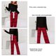 thumbnail image 5 of Conjunto de pijama de manga larga para mujer, pantalones a cuadros con cierre de cordón, jersey, Top transpirable, conjunto de ropa de descanso de 2 piezas, negro XL, 5 of 6