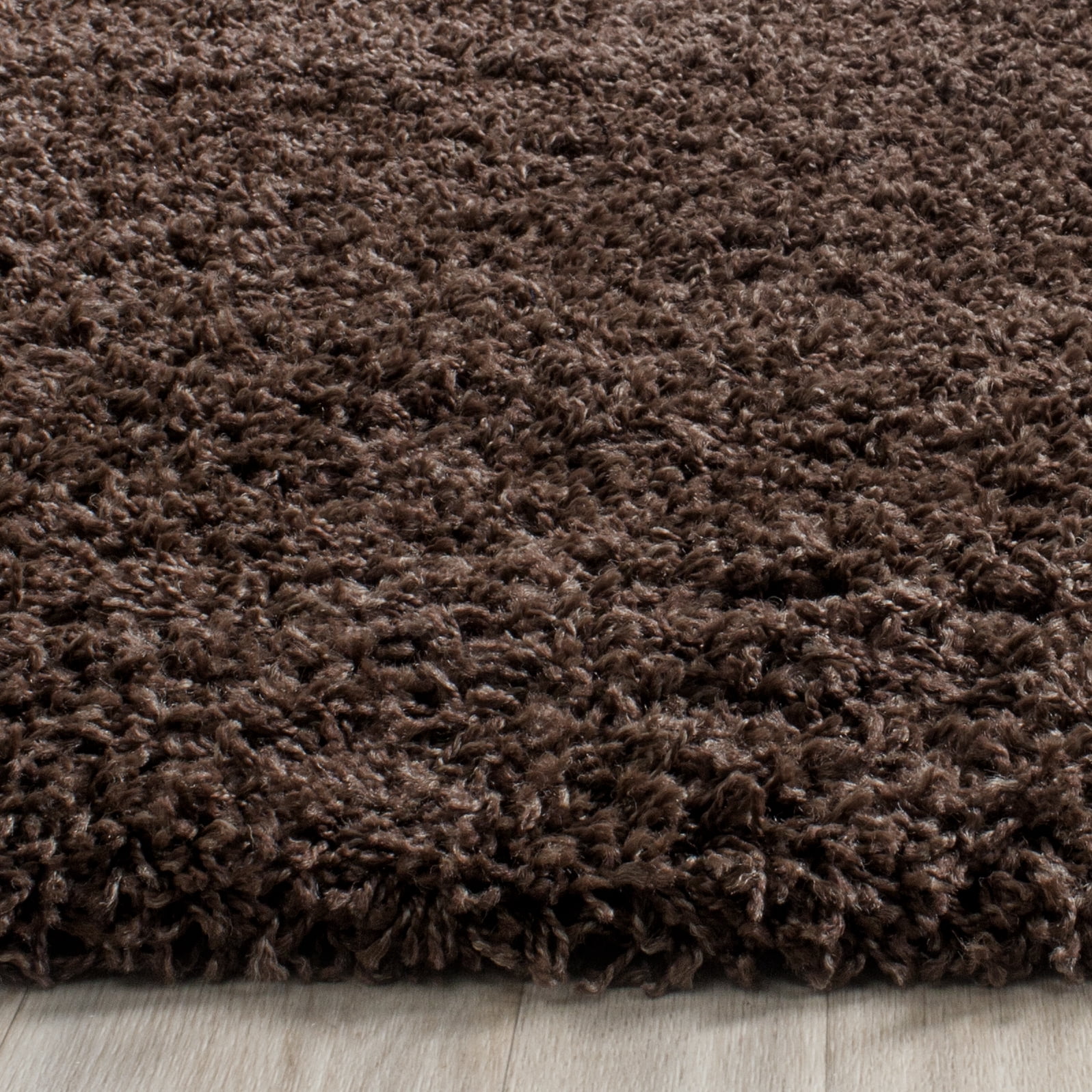 Safavieh Laguna Neven Solid Shag Area Rug, Brown, 4' x 4' Square