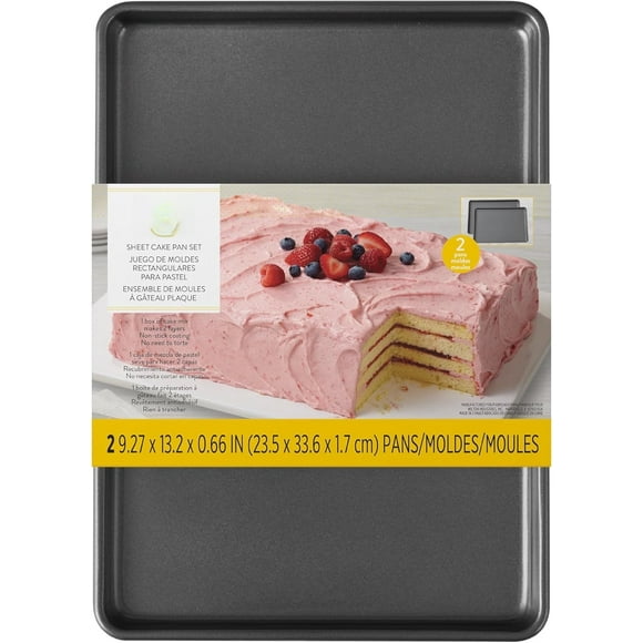 Sheet Cake Pan, Rectangle Sheet Pan, 2-Piece Baking Sheets Set, Steel