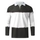 thumbnail image 3 of Gibobby Playera polo hombre Hombres Casual Otoño Invierno Manga larga Turndown Neck Shirt Impreso Camiseta Top Blusa(Blanco,G), 3 of 5