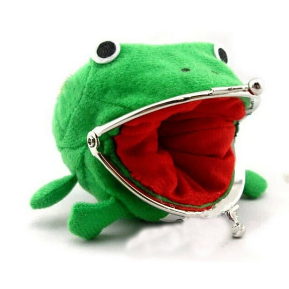 Odeerbi Wallet Coin Purses for Women 2025 Cute Green Coin Bag Wallet Purse Anime Plush Toy Funny Green