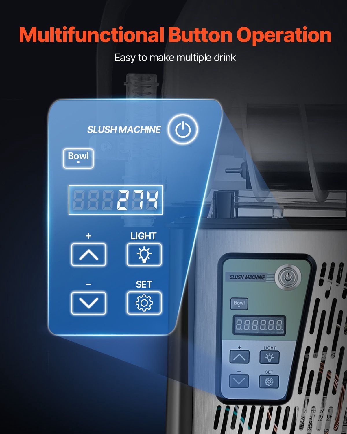 Dranite 4L Slushy Machine Commercial Grade ? Margarita, Smoothie, and Frozen Drink Slushie Maker