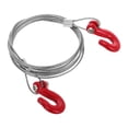 thumbnail image 2 of Worgeous 5pcs Towing Metal Rope Strap With Hooks Rc Trailer Chain Hook Tow Rope Winch Shackles Tow Hook And Trailer Chain Compatible For Trx4 Rc Axial Scx10 90046 Car, 2 of 8