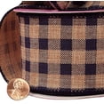 thumbnail image 3 of Navy Blue Gingham Wired Ribbon - 2 1/2" x 10 Yards, Easter, Memorial Day, 4th of July, Fall, Christmas, Wreath, 3 of 4