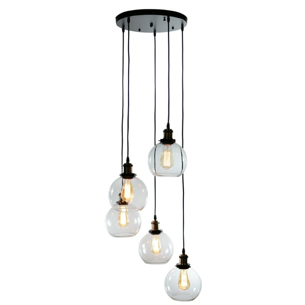 5 Light Edison Five Pendant Lamp Adjustable Com 5 Light Edison Five Pendant Lamp, Five Pendant Ceiling Light