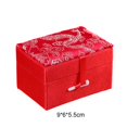 thumbnail image 4 of Joyero de brocado Qarigey Caja de almacenamiento Collar Rojo 9*6*5.5 cm, 4 of 6