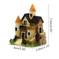 thumbnail image 4 of Billuyoard Resina pequeña casa de campo decorativa acuario pecera estilo europeo paisaje artesanía maceta adornos en miniatura Decoración del hogar, 4 of 6