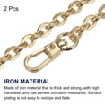 thumbnail image 3 of Unique Bargains 47'x0.24' Purse Chain Strap, 2Pack Purse Handle Shoulder Bag Replacement Strap(Gold), 3 of 5