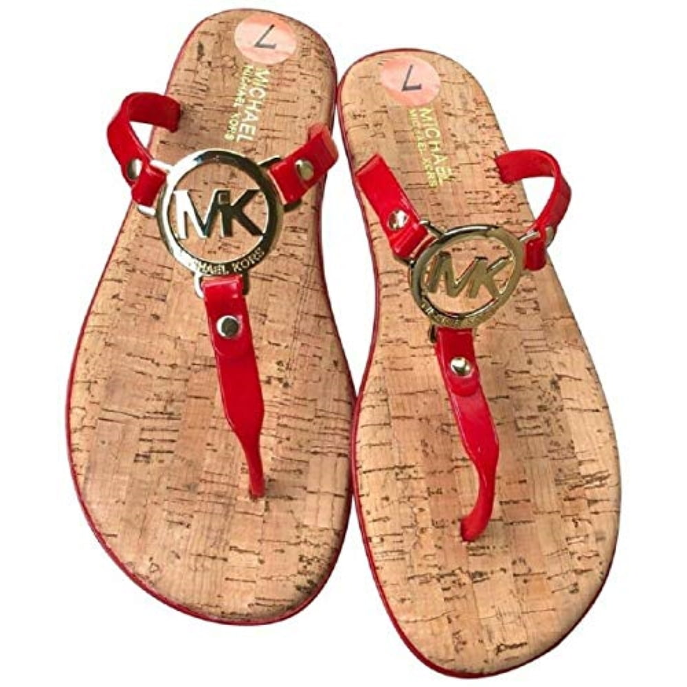 mk charm jelly sandals