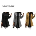 thumbnail image 2 of Sonducket Los abrigos de las mujeres del otoño invierno del poliéster se mantienen cómodos y de moda con la chaqueta de la capa de las mujeres Abrigos y chamarras negro L, 2 of 5