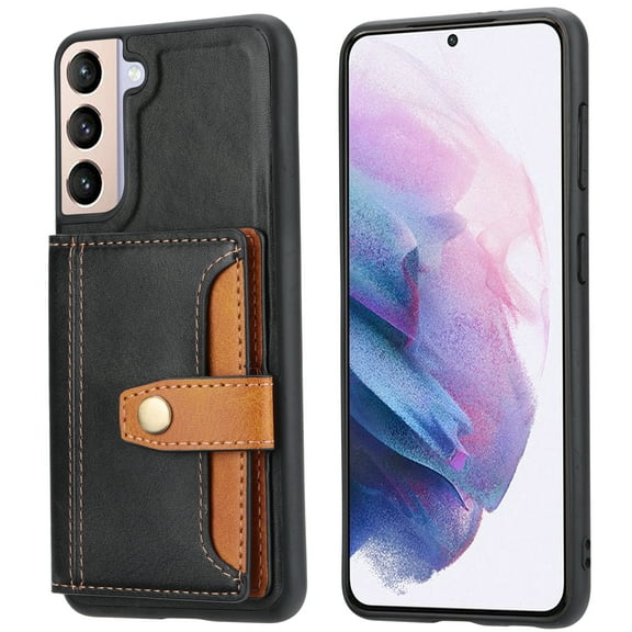 2 in 1 Wallet Back Cover for Samsung Galaxy S23 Plus PU Leather Magnetic Clasp Back Case Cover with Card Holder Pocket Slim Phone Cases for Samsung Galaxy S23 Plus 6.6 inch - Black