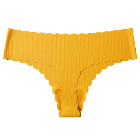 

kpoplk Seamless Underwear For Women Cotton Underwear High Waisted Panties Full Coverage Underpants Soft Strech Briefs for Women(Yellow)