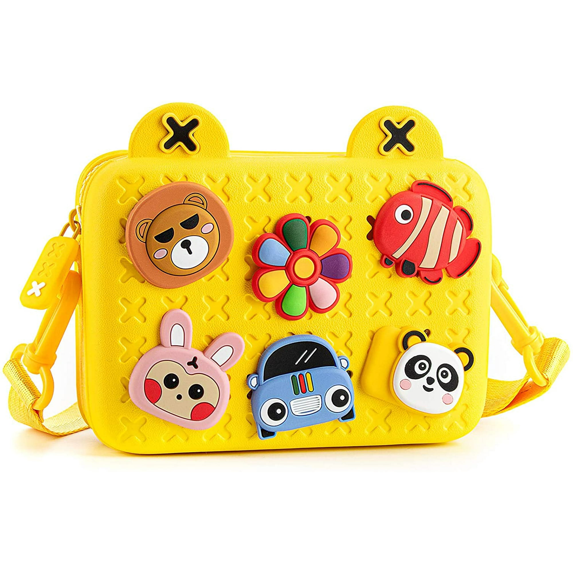 BAMAIA Little Girls Purse Kids Purse Easy Clean Cute Toddler Purse with DIY Cartoon Buckles Gifts for Boys Girls Age 2 3 4 5 6 7 8