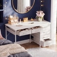 thumbnail image 5 of AODK 40" Computer Desk with 6 Drawers, Corner Computer Desk with Reversible Storage, Modern Home Office Desk for Small Space, Pure White, 5 of 8