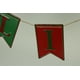 Rouge et Vert Émail Métal Croire Bannière Corde de Noël Guirlande Décor de Vacances – image 2 sur 3
