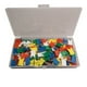 thumbnail image 1 of Worallymy 100 pines de bandera multicolor tachuela decorativa tachuela reutilizable para oficina chincheta de bandera Worallymy JD735807342, 1 of 7