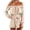 Beige, variant on uvwlwu Women Floral Print Off Shoulder Romper Ruffle Layer Long Cuffed Sleeve Elastic High Waist Short Jumpsuit Stylish Casual Everyday Summer Vacation Outfit,S