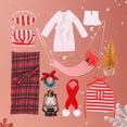 thumbnail image 6 of CREATITOY Christmas Doll Clothes Set - Sleeping Bag, Pajamas & Scarf Costumes for 30cm Dolls | Universal Holiday Accessories with Wreath & Tree Decor, 6 of 6