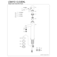 thumbnail image 3 of Kingston Brass LS8418DKL Kaiser Single-Handle 1-Hole Deck Mount Vessel Faucet in Brushed Nickel, 3 of 4