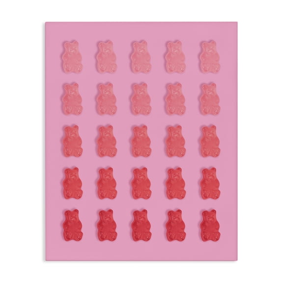 Stupell Industries Eclectic Pink & Red Bear Gradient Canvas Art, 16 x 20, by LISH Creative